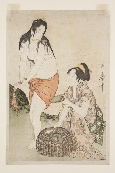 Abalone Divers (színes fatömbnyomat) alkotó: Kitagawa Utamaro