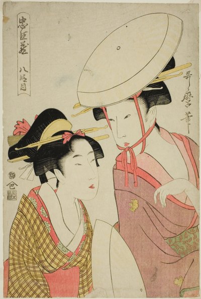 VIII. felvonás (Hachidanme), a "Hűséges megtartók kincstára (Chushingura)" sorozatból alkotó: Kitagawa Utamaro