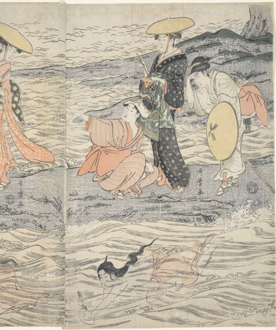 Awabi Shell Divers Enoshimában alkotó: Kitagawa Utamaro