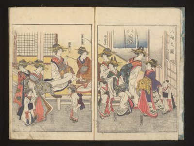 Kurtézánok egy szobában alkotó: Kitagawa Utamaro