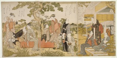 Élvezze a hideget a kertben alkotó: Kitagawa Utamaro