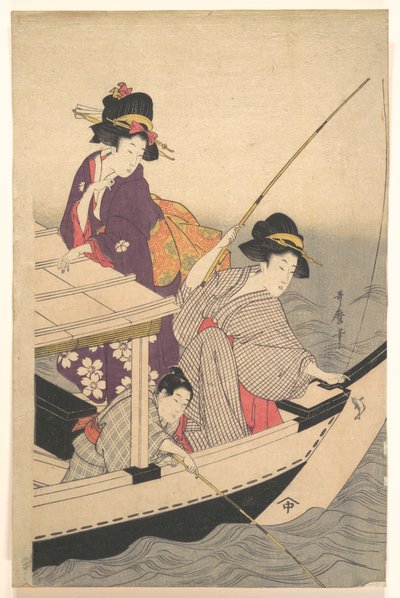 Horgászat alkotó: Kitagawa Utamaro