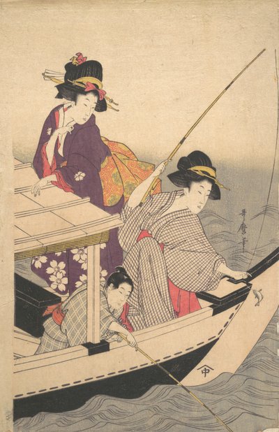 Halászat, 18. század vége. alkotó: Kitagawa Utamaro