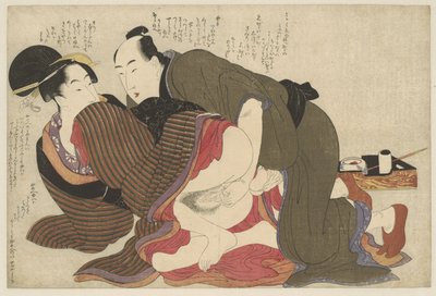 Házas férfi és özvegy Negai no itoguchi (sorozat címe) alkotó: Kitagawa Utamaro