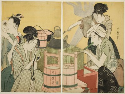 Konyhai jelenet alkotó: Kitagawa Utamaro