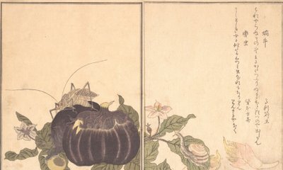 In d S, l Katatsumuri, bill t ty ぢ d Kutsuwamushi. .. .. , 1788. alkotó: Kitagawa Utamaro