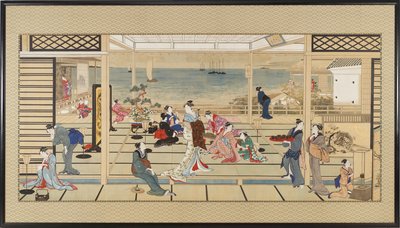 Holdfényes mulatság Dozo Sagamiban, Edo-korszak, 18. század vége – 19. század eleje. alkotó: Kitagawa Utamaro