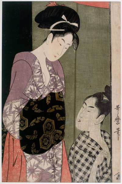 Szúnyogháló, kb 1797 alkotó: Kitagawa Utamaro