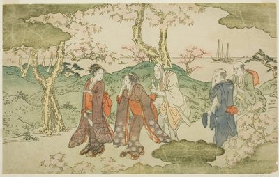 A Goten-hegy a "Fugen-szobor (Fugen-zo)" című illusztrált könyvből alkotó: Kitagawa Utamaro