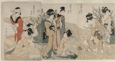 Musashi, Omi, Yamashiro, Proposal d Settsu P Rovinse s. .. .. , C. 1804. alkotó: Kitagawa Utamaro