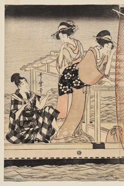 Hálós horgászat éjjel a Sumida folyón alkotó: Kitagawa Utamaro