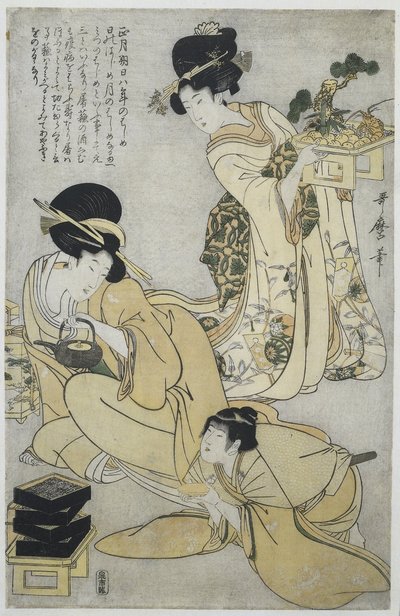 Újév Az év öt fesztiválja (sorozat címe) alkotó: Kitagawa Utamaro
