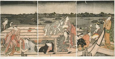 Élményhajózás a Sumida folyón alkotó: Kitagawa Utamaro