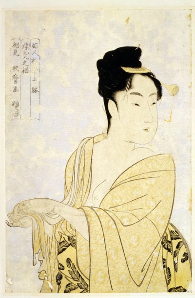 The Fancy-Free Type, a Ten Types in the Physiognomic Study of Women sorozatból, Utamaro, Kitagawa (1753-1806), c. 1793 - Színes fametszet, 34,2x22,6 - Magángyűjtemény alkotó: Kitagawa Utamaro