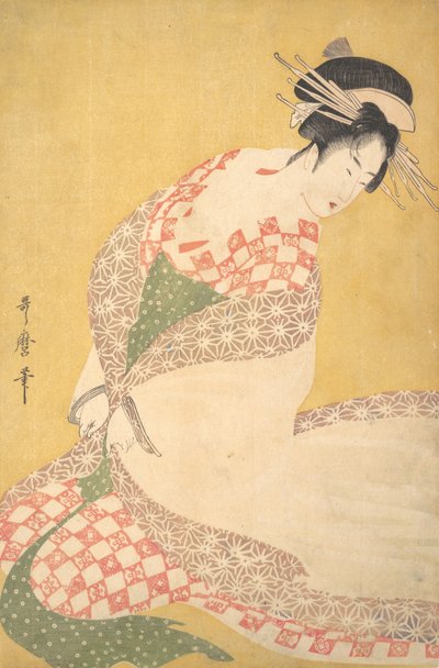 A külső köntös, kb. 1795. alkotó: Kitagawa Utamaro