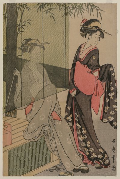 Két nő egy bambuszvaktól alkotó: Kitagawa Utamaro