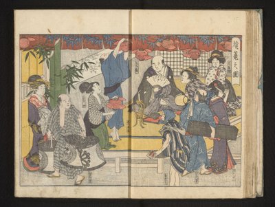 Előkészületek a lámpásfesztiválra alkotó: Kitagawa Utamaro