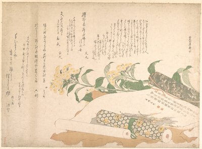 Százszorszépek és két makimono alkotó: Kitao Shigemasa