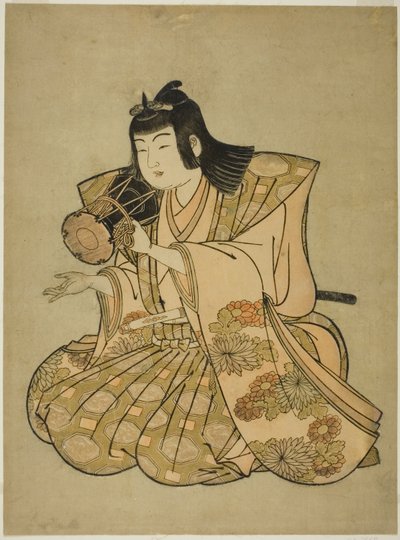 The Hand-Drum Player, egy öt zenészből álló névtelen sorozatból alkotó: Kitao Shigemasa