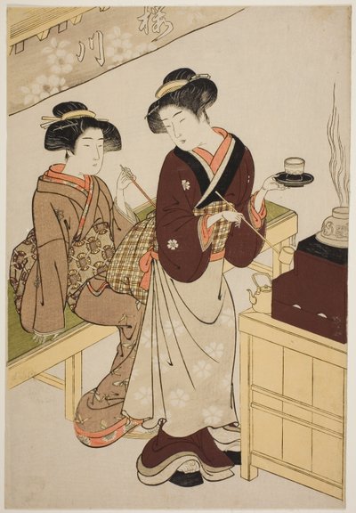 A Sakuragawa Teaház alkotó: Kitao Shigemasa