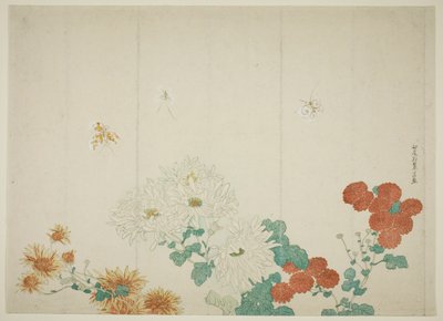 Háromféle krizantém alkotó: Kitao Shigemasa