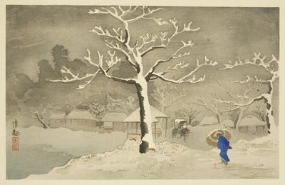 Alsó töltés Mimegurinál, Mukojima (színes fatömbnyomat) alkotó: Kiyochika Kobayashi