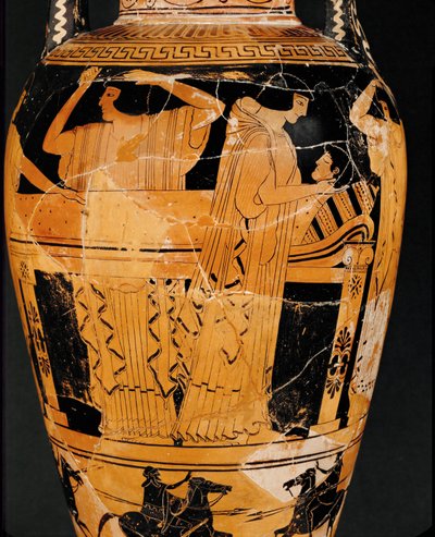 Prothesis, a holttest kiterítése ... alkotó: Kleophrades Painter (fl.500-475 BC)