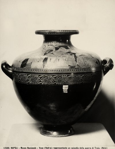 „Trója bukása” hydria, ie 480 körül (terrakotta) alkotó: Kleophrades Painter (fl.500-475 BC)