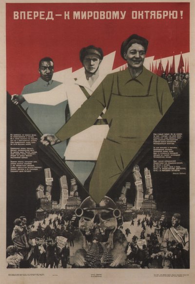 Előre világ október!, 1933 alkotó: Klinch