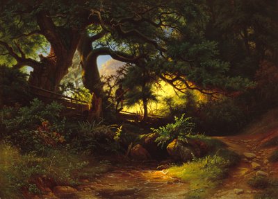 Erdőszakasz favágóval alkotó: Knud Andreassen Baade