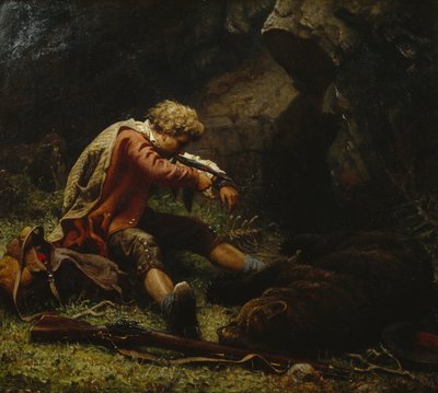 Sebesült medvevadász alkotó: Knud Bergslien
