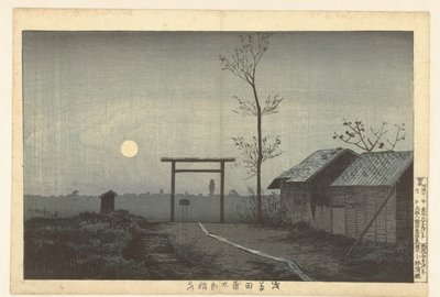 Taro Inari szentély az aszakusai rizsföldeken Asakusa tanbo Taro Inari (cím a tárgyon) alkotó: Kobayashi Kiyochika