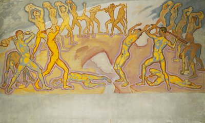 Titánok harca; Titánok csatája, 1913-1915 körül alkotó: Koloman Moser