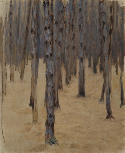 Tűlevelű erdő a hóban alkotó: Koloman Moser