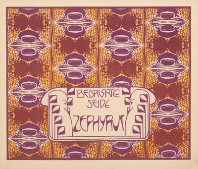 Nyomtatott selyem Zephyr, 1901. alkotó: Koloman Moser