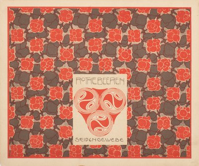Red Berries selyemszövet, 1901. alkotó: Koloman Moser