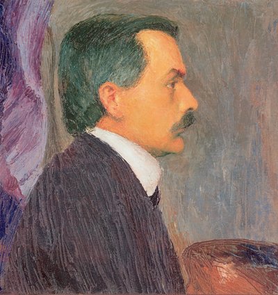 Selbstportrait - Önarckép ... (olaj, vászon) alkotó: Koloman Moser