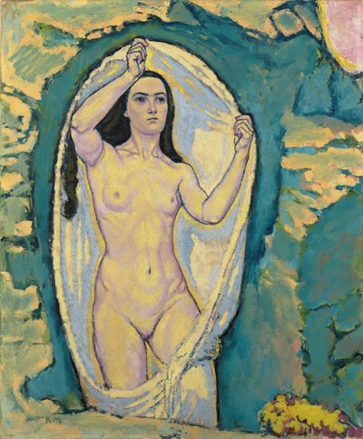 Vénusz a barlangban - Moser, Koloman (1868-1918) - c. 1914 - Olaj, vászon - 75,5x62,7 - Leopold Múzeum, Bécs alkotó: Koloman Moser