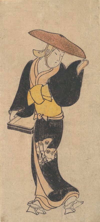 A színész Sanjo Kantaro mint vándor buddhista élet, kb. 1715. alkotó: Kondo Kiyoharu