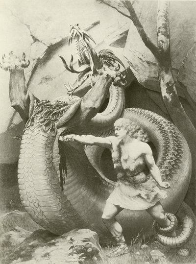 Siegfried, II. felvonás vi. jelenet (mélynyomás) alkotó: Konrad Dielitz