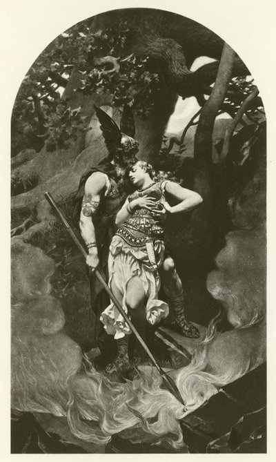 Wotan búcsút vesz Brunhildtől (mélynyomás) alkotó: Konrad Dielitz