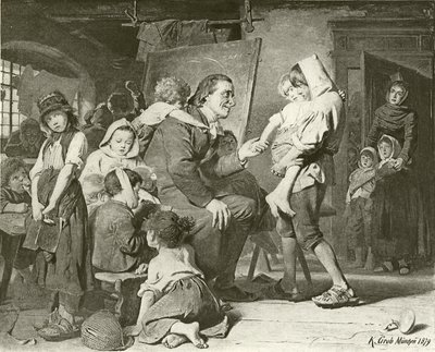 Pestalozzi, a gyerekek barátja (mélynyomás) alkotó: Konrad Grob