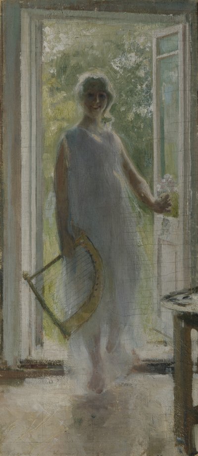 Egy lány a küszöbön alkotó: Konstantin Alekseevich Korovin