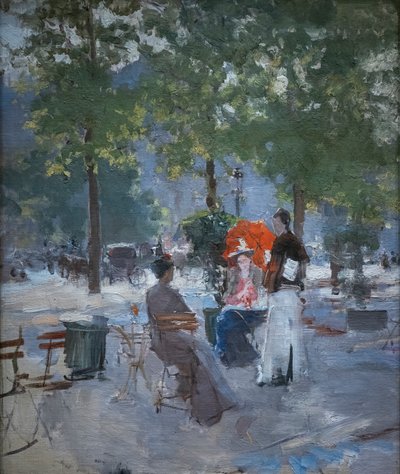 A párizsi kávézóban alkotó: Konstantin Alekseevich Korovin