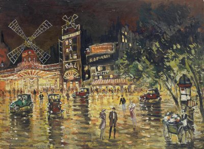 Le Moulin Rouge – Konsztantyin Alekszejevics Korovin (1861-1939). Olaj, karton. Mérete: 40,5x55,6 cm. Magángyűjtemény alkotó: Konstantin Alekseevich Korovin