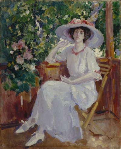 Nadezhda Komarovskaya színésznő portréja alkotó: Konstantin Alekseevich Korovin