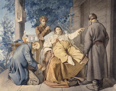 Földesúr és jobbágyai, 1853 alkotó: Konstantin Alexandrovich Trutovsky