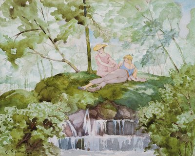 Szerelmesek egy tájban alkotó: Konstantin Andreevic Somov