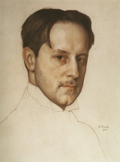 Mstislav Dobuzhinsky művész portréja 1875-1957, 1910. alkotó: Konstantin Andreyevich Somov