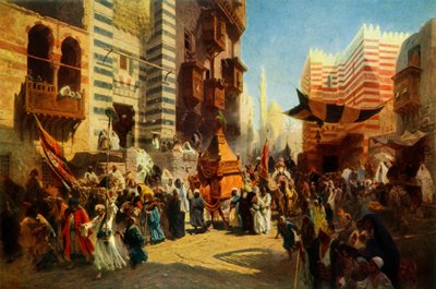 A Szent Szőnyeg visszatérése Mekkából Kairóba, 1876, 1965. alkotó: Konstantin Egorovich Makovsky